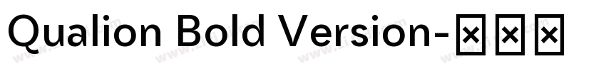 Qualion Bold Version字体转换